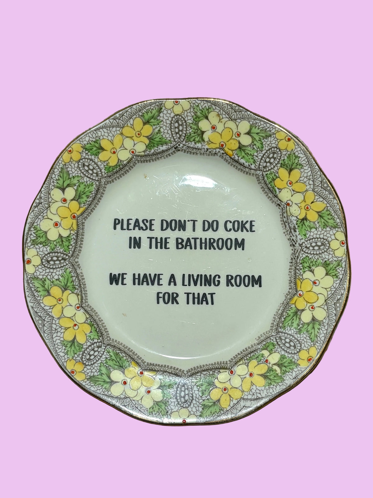 Please don't do coke in the bathroom